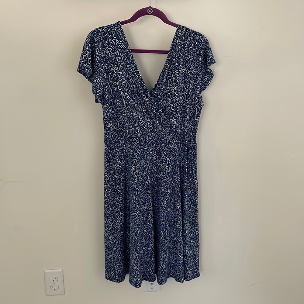 Blue wrap dress